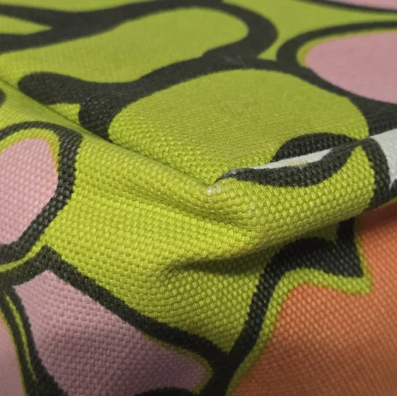 Vntg Manuheali'i (RARE) Multicolor Floral Canvas Tote Bag 10"X10"X6 1/2" Stp 20" - Picture 9 of 12